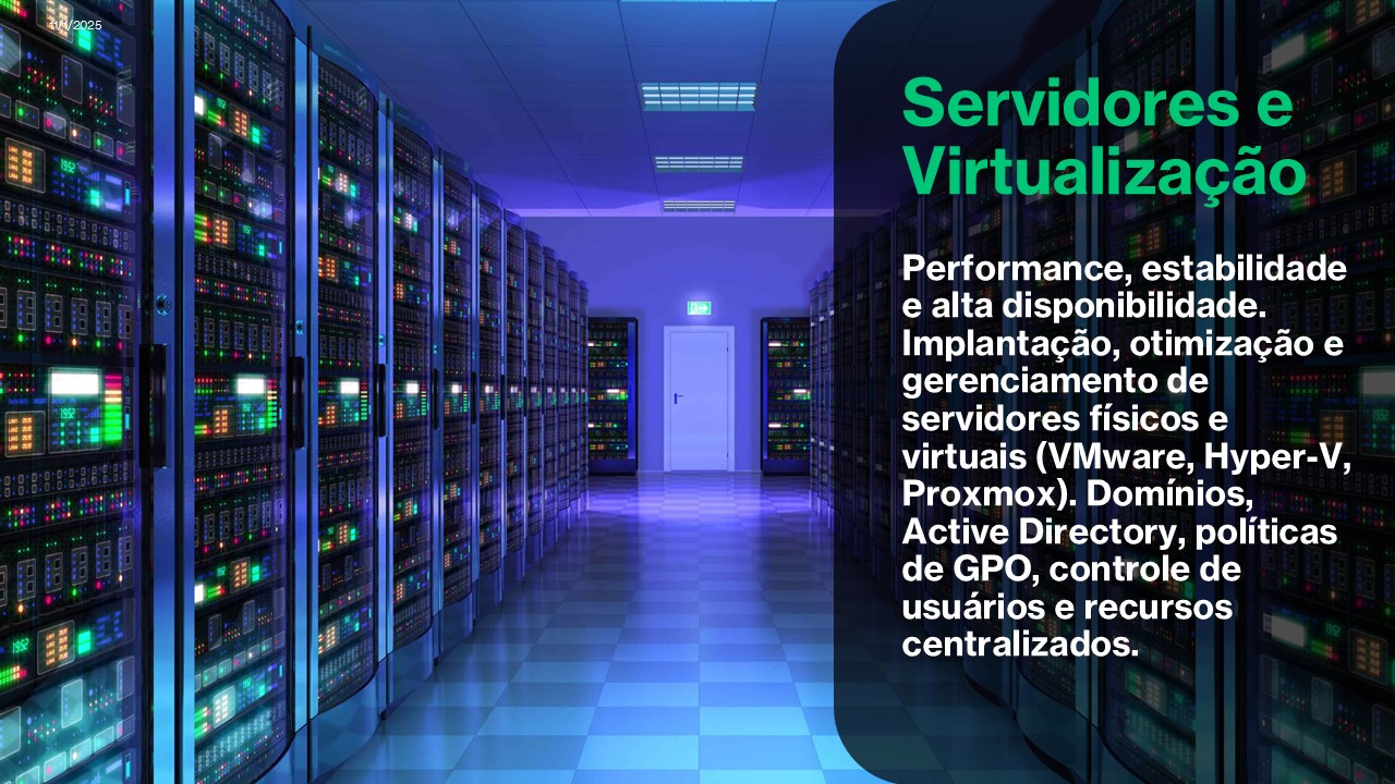 Servidores e virtualização para a sua empresa